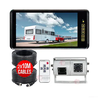 £119.80 • Buy 9  Easy-Fit Clip Mirror Monitor Reversing Camera White 700TVL CCD Twin Lens Kit