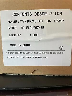 EReplacements 230W Projector Lamp For Epson ELPLP57-ER • $20