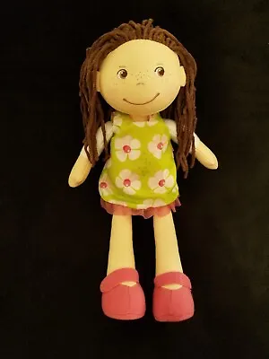 HABA Coco Doll Cloth Plush 12  Brown Chenille Hair W/outfit Designed In Germany • $16.14