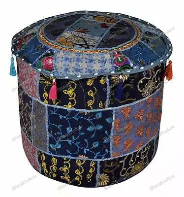 Indian Home Decor Cotton Hippie Chair Pouf Ottoman Cover Footstool Beautiful Art • $21.32