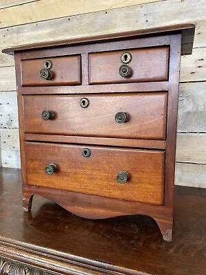 Antique Mahogany Collectors Apprentice Piece Chest Drawers . Free Delivery • £295