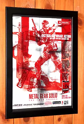 Metal Gear Solid The Twin Snakes GameCube Rare Promo Mini Poster Ad Page Framed • $53.11