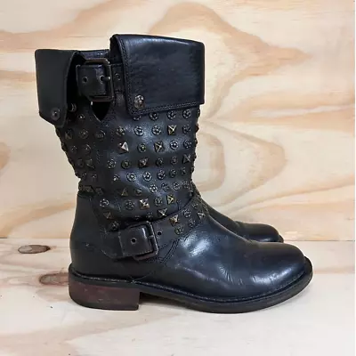 UGG Australia -  Conor Studs Motorcycle - Boots -Black -Women's - 7 -S/N 1003605 • $75