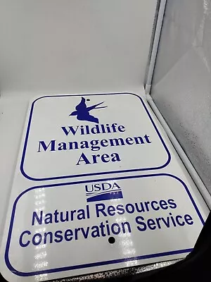 Wildlife Management Area USDA  Natural Resources Conservation Service Metal Sign • $85.99