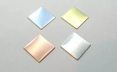 50mm Square Blanks Jewellery Making. Copper Brass Aluminium Silver • £4.99