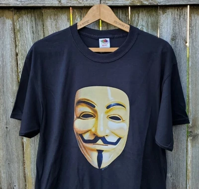 $42.49 • Buy V For Vendetta Movie T-Shirt Large Guy Fawkes Mask DC Comics