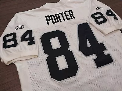 JERRY PORTER #84 HELMET TAG Oakland Raiders Reebok Jersey Sz 50 2XL (ptp 26 ) • $79.99