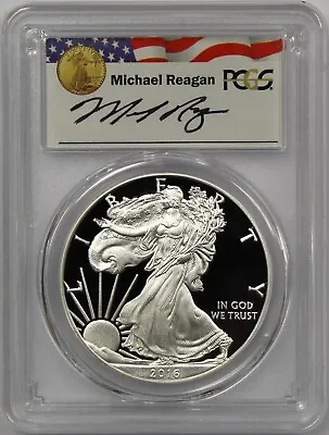 2016 W $1 Proof Silver Eagle 2019 West Point Hoard PCGS PR70 DCAM Michael Reagan • $93.01