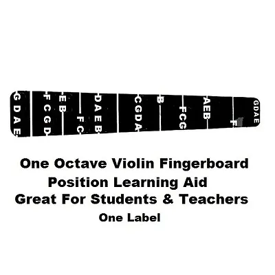 1 Violin Fiddle Fingerboard Fret Marker Label Fingering Chart 4/4 • $2.99