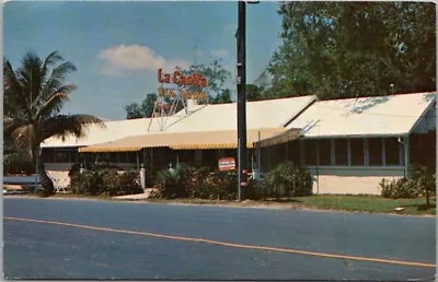 COCONUT GROVE Miami Florida Postcard  La Casita Tea Room  Restaurant 1966 Cancel • $5.25