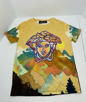 Versace Medusa Holographic T-shirt Multicolor Kids Short Sleeve Size 5A • $70