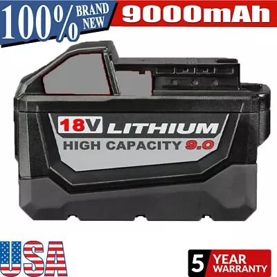 9.0Ah For-Milwaukee 18 Volt M18 XC Lithium High Output HD12.0 48-11-1890 Battery • $29.63