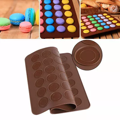 2 Pack Silicon Macaron Macaroon Baking Mat Sheet DIY Chocolate Cookie Mold USA • $9.49