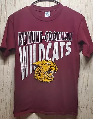 NOS NWOT Bethune-Cookman University Wildcats  Garnet Vintage Velva Sheen Sz Med • $27.03