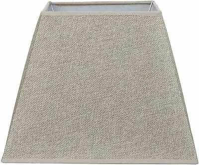 Cotton Linen Square Pyramid Hard Lined Ceiling Pendant Table/Floor Lamp Shade • £11.89