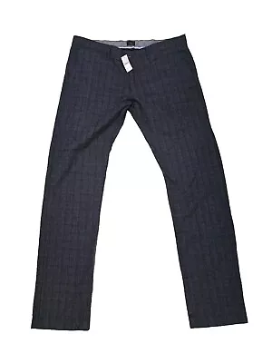 J. Crew 484 Slim Chino Pants Men's 36x34 Plaid Straight Leg Cotton Stretch NWT • $29.90