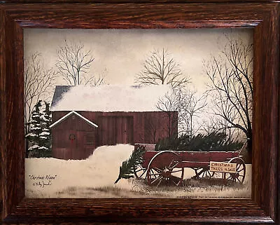 Billy Jacobs Christmas Wagon Farm Art Decorator Art Print-Framed 14.5 X 11.5 • $35.95