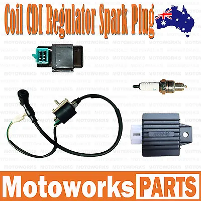 Coil + CDI + Regulator +Spark Plug 110cc 125cc PIT Quad Dirt Bike ATV Buggy C02 • $34.99