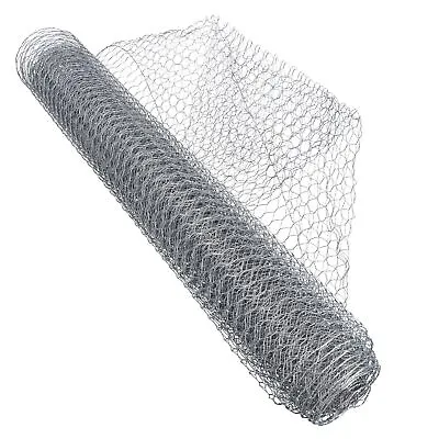£17.50 • Buy Galvanised Wire Netting Fencing Fence Chicken Mesh Net Cages Pens 13mm Hex