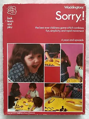 Vintage Sorry! Board Game 1977 Waddingtons • £34.99