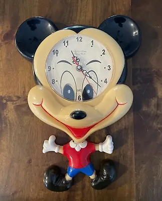 Rare Vintage Disney Animated Eyes Moving Mickey Mouse Matian Clock • $44.99