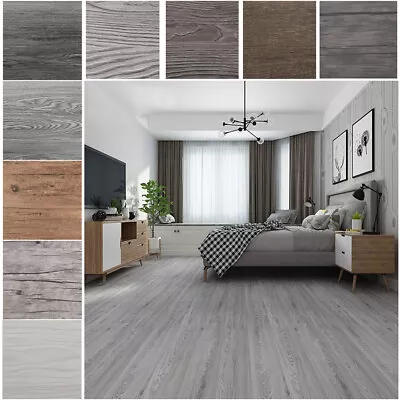 Peel & Stick Planks 36 Pieces Self Adhesive Vinyl Floor Tiles PVC Flooring Plank • £42.99