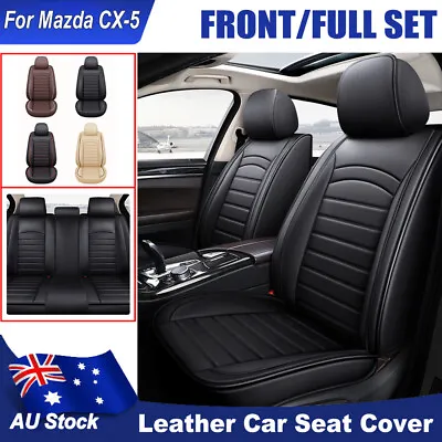 2023 Leather Car Seat Covers Airbag Compatible 2/5-seat Cushions For Mazda CX-5 • $162.10