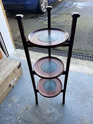 £40 • Buy Edwardian Tiered Folding Cake Stand Plant Stand Tea