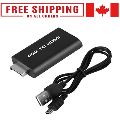 $6.59 • Buy Slim PS2 To HDMI Converter Compact Adapter With USB Cable Plug And Play For TV 