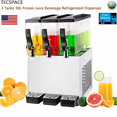 Ginkman Commercial 3 Tanks 30L Frozen Juice Beverage Refrigerated Dispenser • $466.99