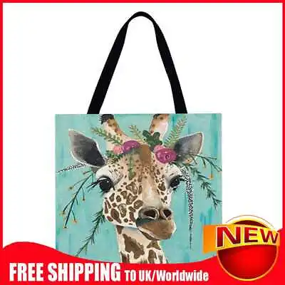 £5.27 • Buy Giraffe Flowers Printed Shoulder Shopping Bag Casual Large Tote Handbag