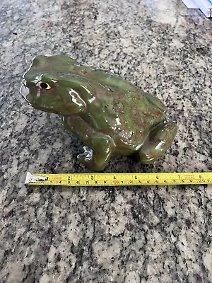 Vintage Fran Glazed Ceramic Frog Toad Garden Statue Figure • $19.99