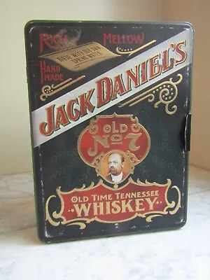 Vintage Jack Daniels Old No. 7 Tennessee Whiskey Poker Set Cards Chips Tin • $8.99