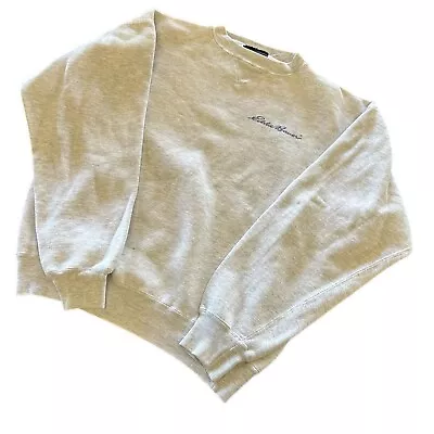 Eddie Bauer Vintage Mens Crewneck Sweatshirt Gray S • $29.99