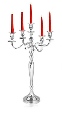 £30.25 • Buy Silver Candle Holder 5-armig 63cm Table Lamp Candlesticks Chandelier