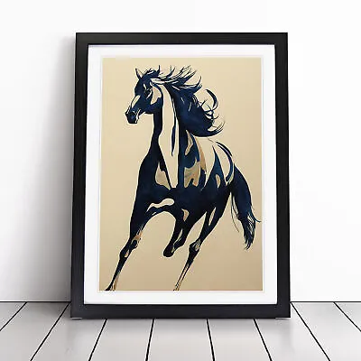 Running Horse Wall Art Print Framed Canvas Picture Poster Decor Living Room • £14.95