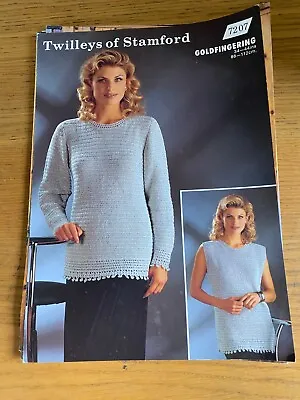 £2.99 • Buy New TWILLEYS Lady's TUNICS Crochet Pattern GOLDFINGERING 7207
