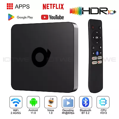 2024 TV Box 5G WIFI6 4K HD 4+32GB Android 11.0 Smart Media Player HDMI Quad Core • $46.99