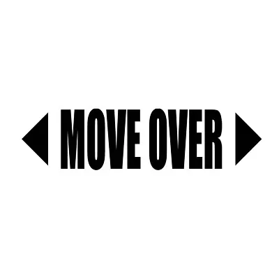 Move Over Sticker - 2 Pack - Safety Move Over Decal - Choose Color Size • $9.39