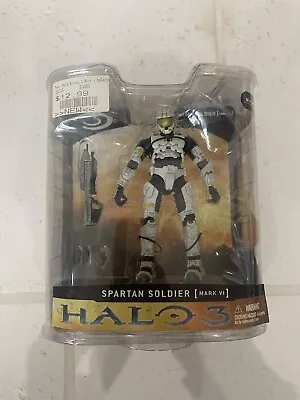 Halo 3 Series 1 McFarlane Toys White Spartan Soldier Mark VI 2008 *BRAND NEW* • $34.99