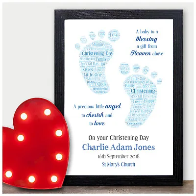 £5.95 • Buy PERSONALISED Baby Girl Boy Christening Gifts Godson Goddaughter PINK Or BLUE