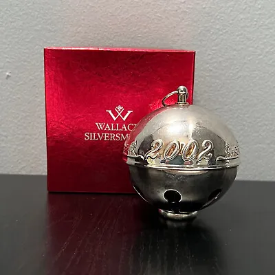 2002 Wallace Silversmiths Sleigh Bell Christmas Ornament With Box • $34.99