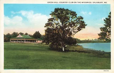 Green Hill Country Club On Wycomico River Salisbury Maryland MD C1930 Postcard • £18.90