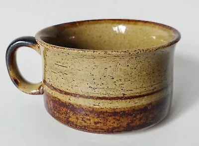 VTG Otagiri Style MCM Soup Mug Speckled Striped Glazed Stoneware 14 Oz • $20.90
