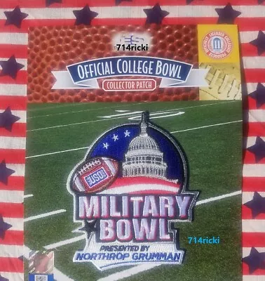 2019 Military Bowl Collector Patch North Carolna Tar Heels Vs Temple Owls • $17.99