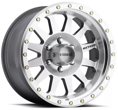 One 18x9 Method MR304 Double Standard 6x5.5/6x139.7 -12 Silver Machine Wheel Rim • $329