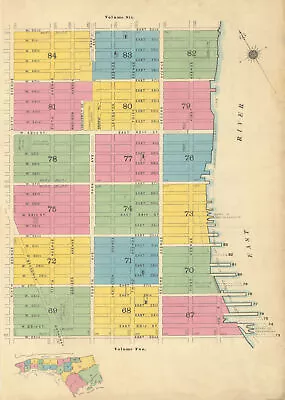 Sanborn NYC Vol 4 Key Map Manhattan Midtown East Murray Hill Kips Bay NoMad 1899 • £100