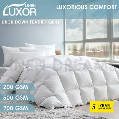 White Duck Down Feather Quilt Duvet Doona All Season Summer Winter All Size • $49.80