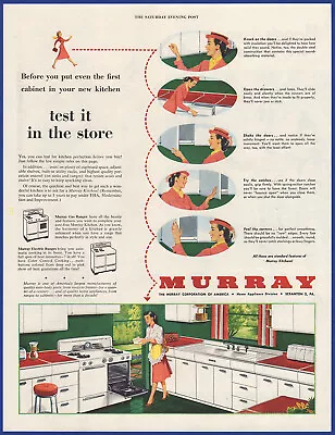 Vintage 1952 MURRAY Gas Range Kitchen Appliance Ephemera 50's Print Ad • $12.95