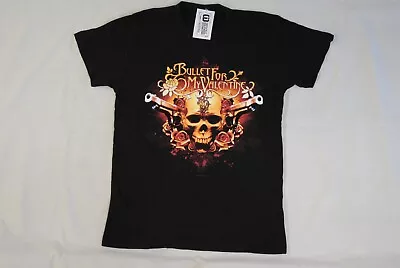 Bullet For My Valentine Skull & Guns & Roses T Shirt New Official Bfmv Vintage • £12.99